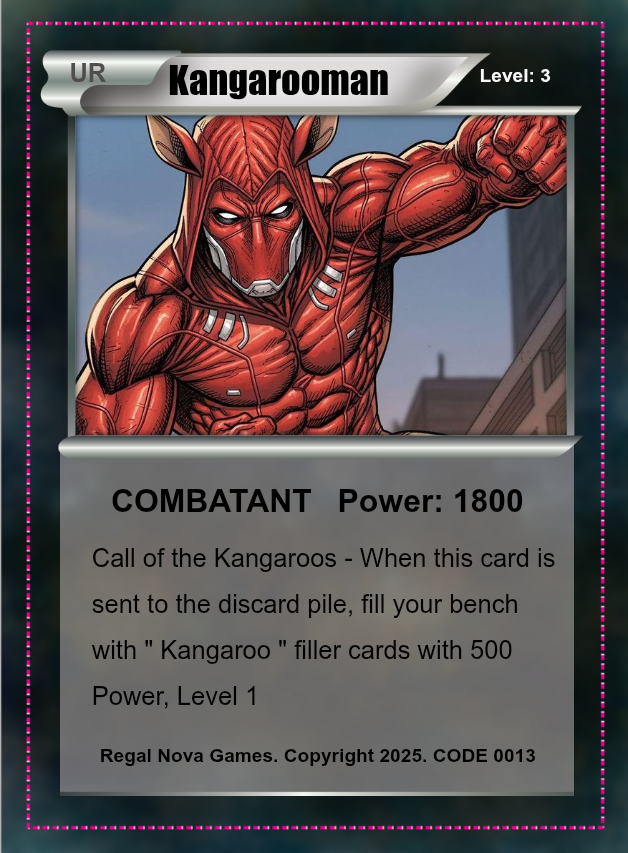 Ultra Rare Kangarooman Trading Card